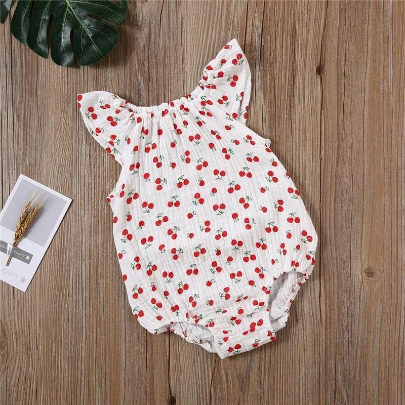 0-24 M Newborn Baby Girls Summer Bodysuit