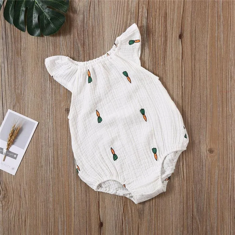 0-24 M Newborn Baby Girls Summer Bodysuit