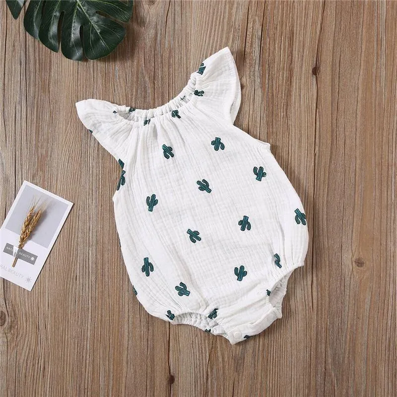 0-24 M Newborn Baby Girls Summer Bodysuit