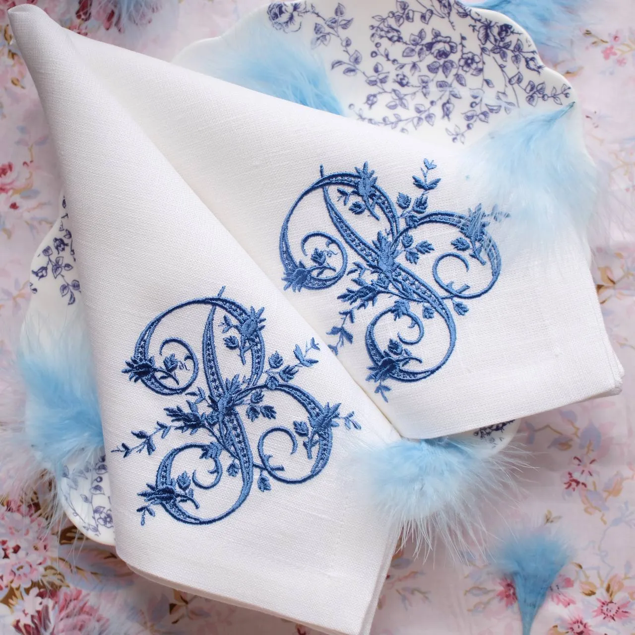#024 | Amazing rosettes | Personalized | Linen napkins