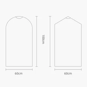 100 Disposable Transparent Dust Bags - 60X150Cm - Pp Material