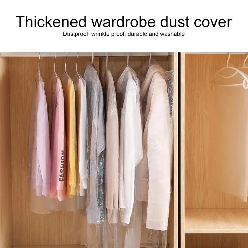 100 Disposable Transparent Dust Bags - 60X150Cm - Pp Material
