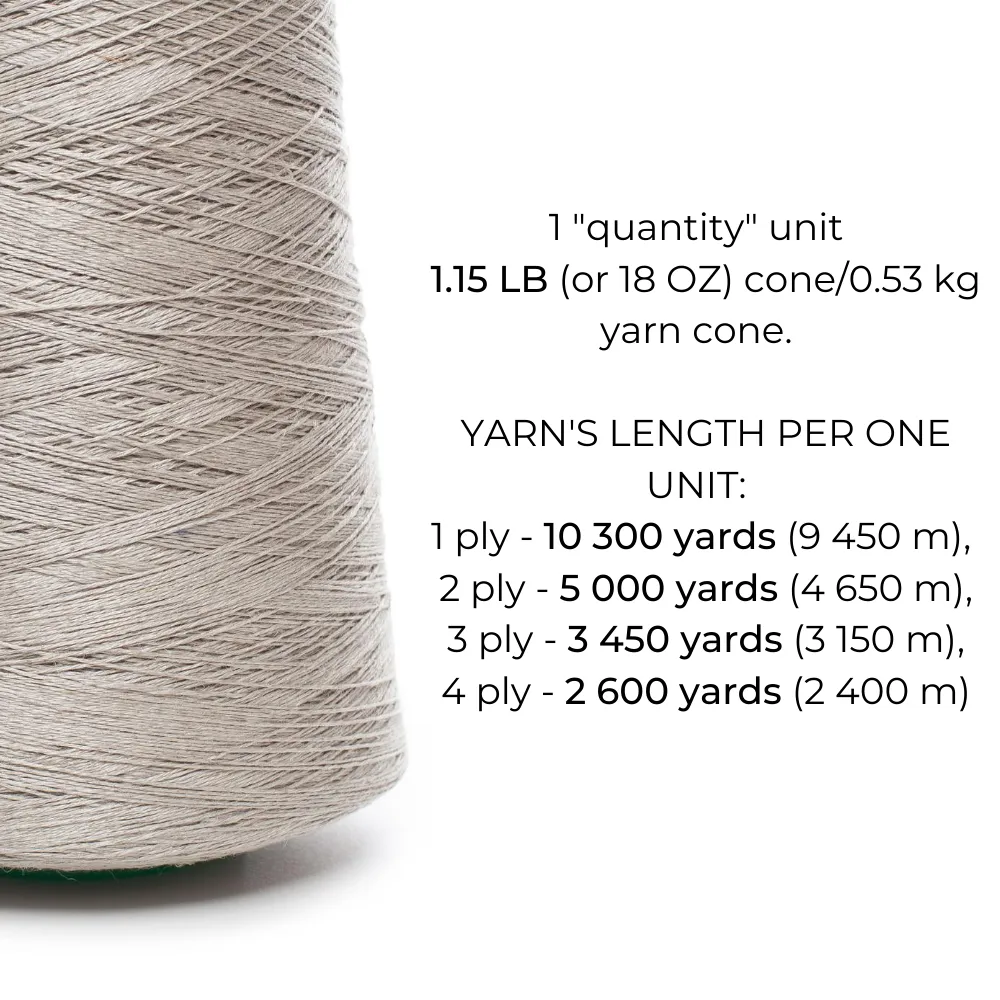 100% Linen Yarn - Natural Linen Color (Not Dyed)