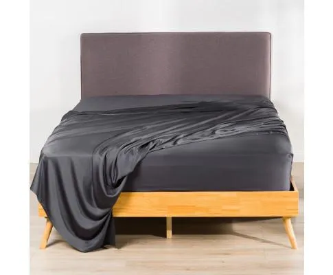 100% Organic Bamboo Flat Sheet A Charcoal