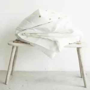 100% Washed Pure Linen Bedding Set - Bleach