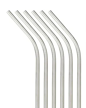 10.5" Stainless Steel Curved Straws