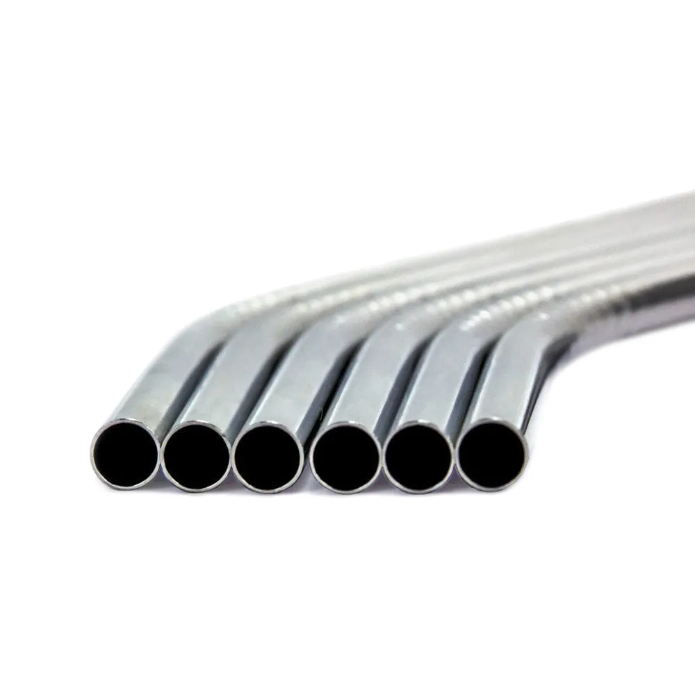 10.5" Stainless Steel Curved Straws