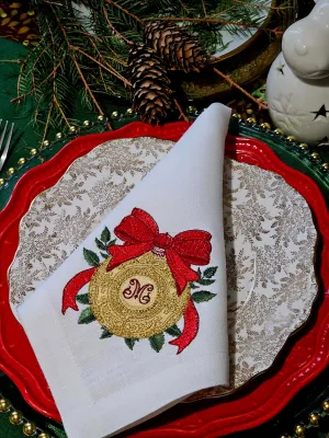 #109 | Golden Ornament | Personalized | Linen napkins