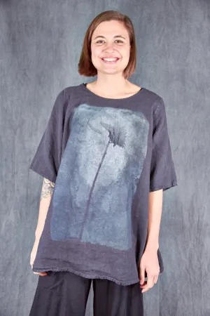 1210 Linen Tee-Black Sand-P