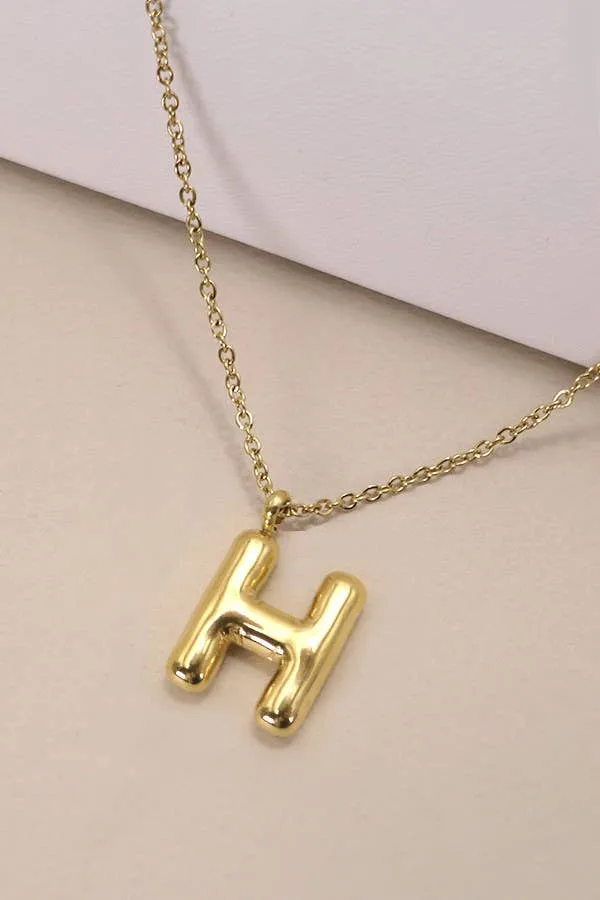18K STAINLESS STEEL TARNISH FREE  INITIAL NECKLACE