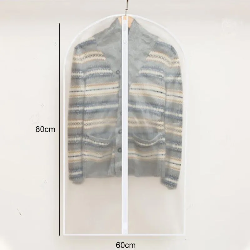 2-Pack Hanging Garment Storage Bags With Zipper - Clear