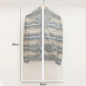 2-Pack Hanging Garment Storage Bags With Zipper - Clear