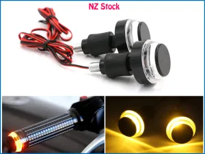 2 x Motorcycle Bar End Turn Signal Blinker Indicators Lights