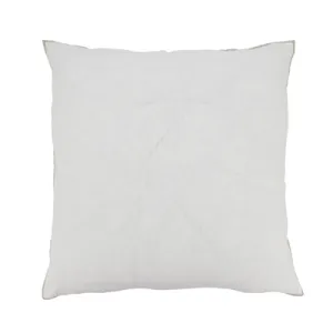 20x20 Ivory Linen Pillow w/ Natural Border