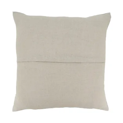 20x20 Natural Linen Pillow w/ Ivory Border