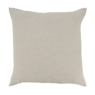 20x20 Natural Linen Pillow w/ Ivory Border
