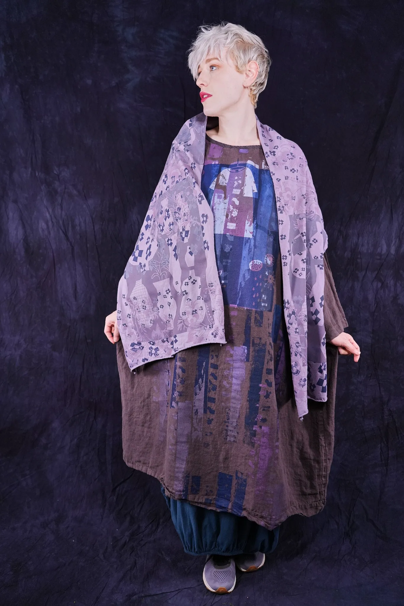 2210-2 Linen Gallery Dress Sparrow-P