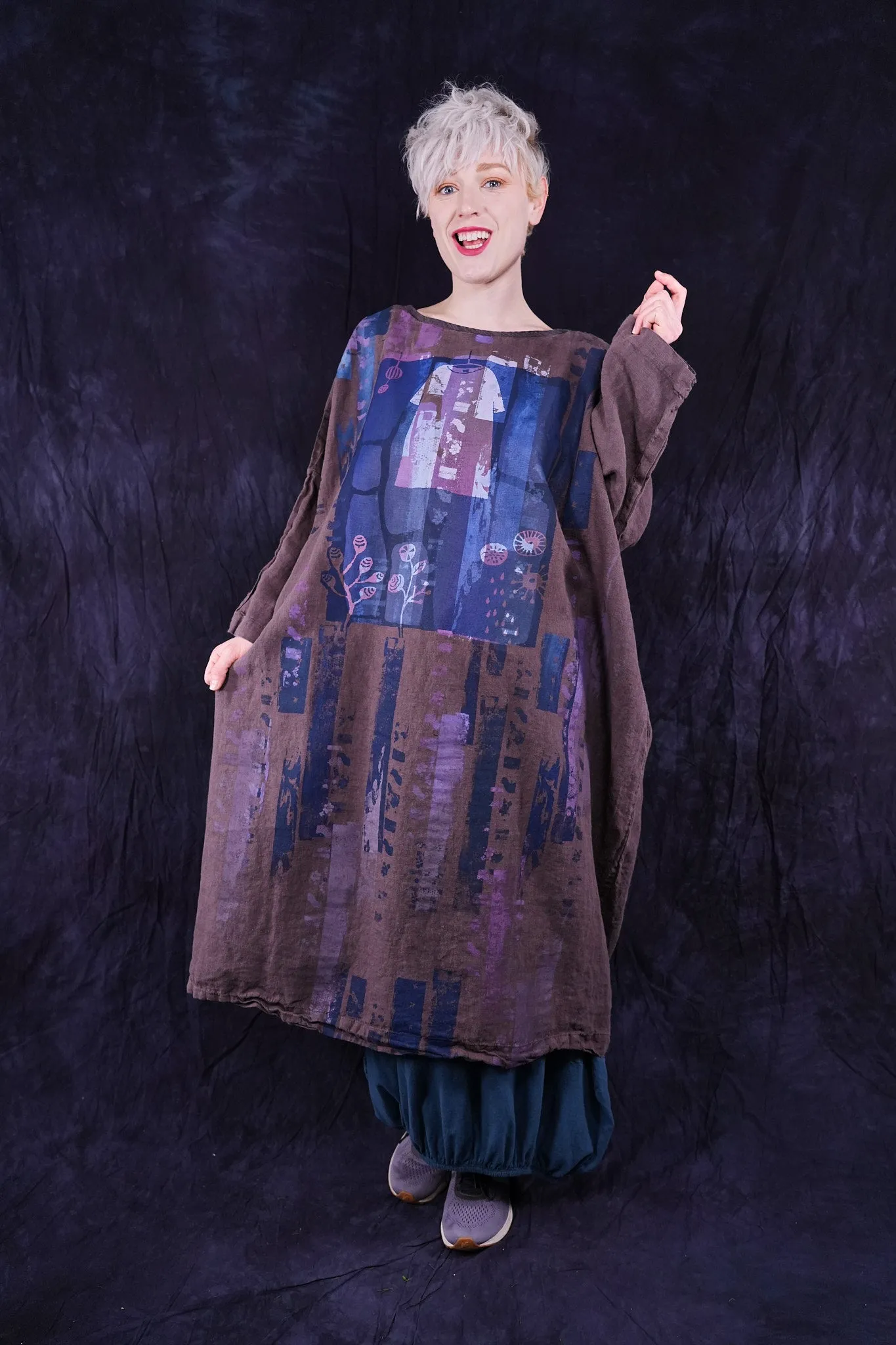 2210-2 Linen Gallery Dress Sparrow-P