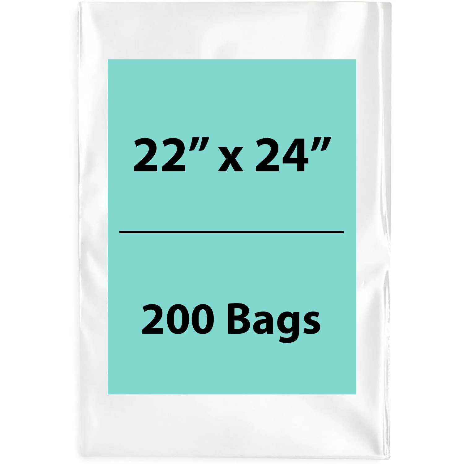 22X24 inches Clear Flat Poly Bags 4Mil Open Top (LDPE)