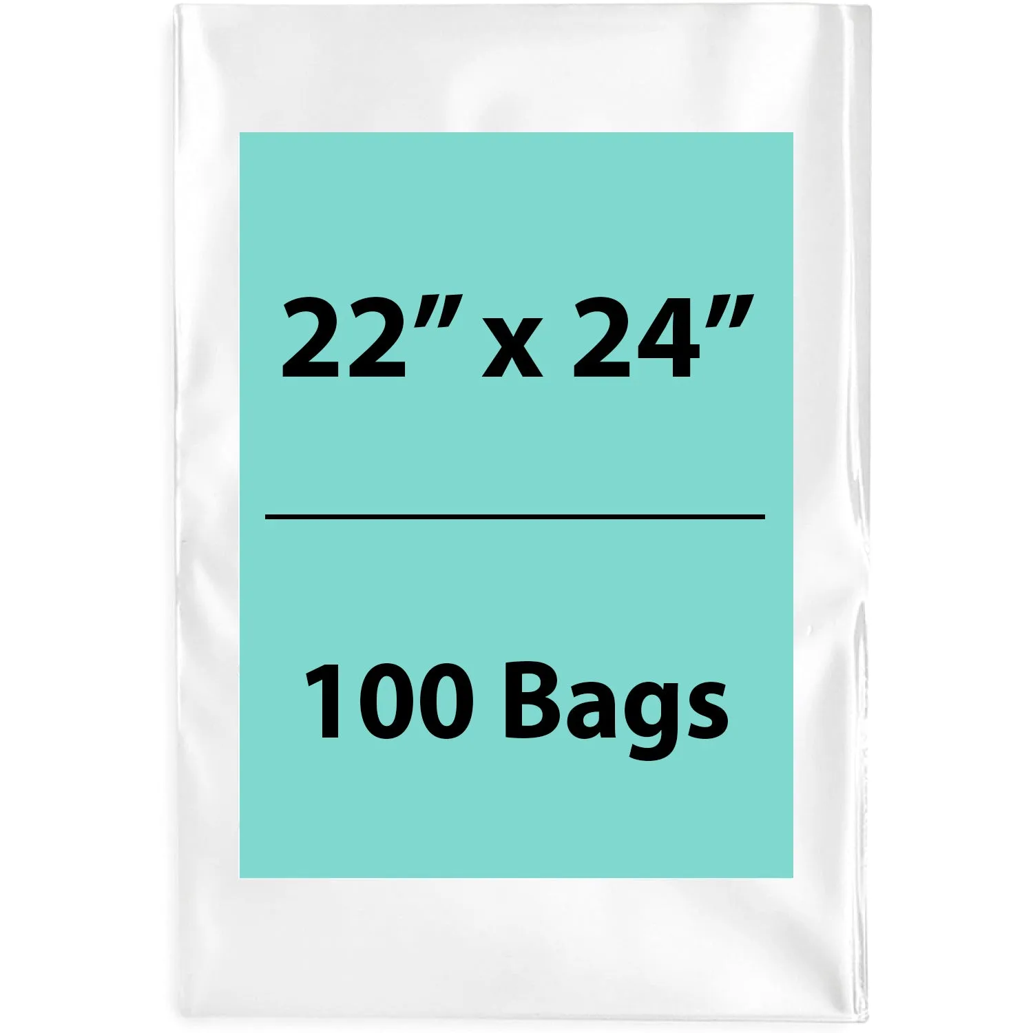 22X24 inches Clear Flat Poly Bags 4Mil Open Top (LDPE)