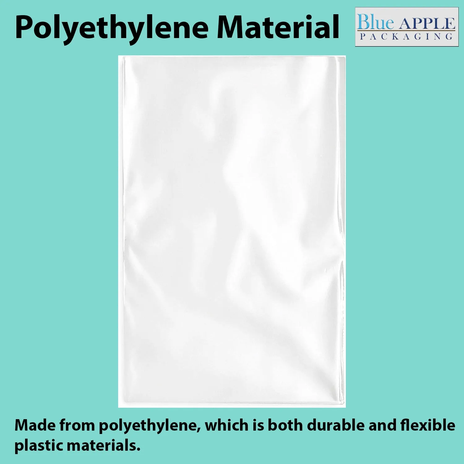 22X24 inches Clear Flat Poly Bags 4Mil Open Top (LDPE)