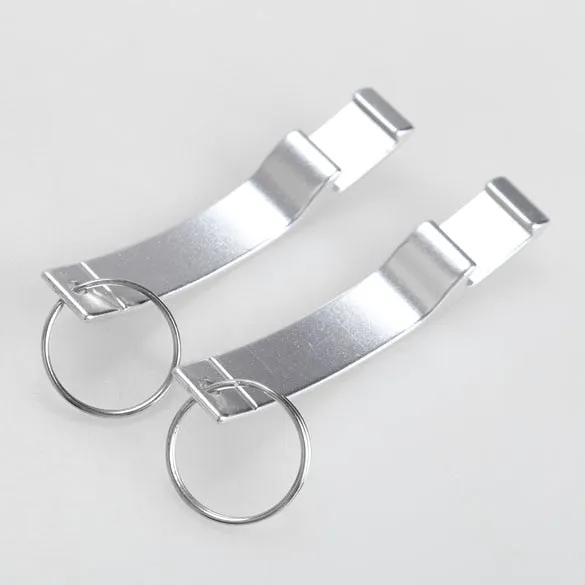 2pcs Portable Aluminum Alloy Key Ring Keychain Bottle Opener Beer Opener E2S