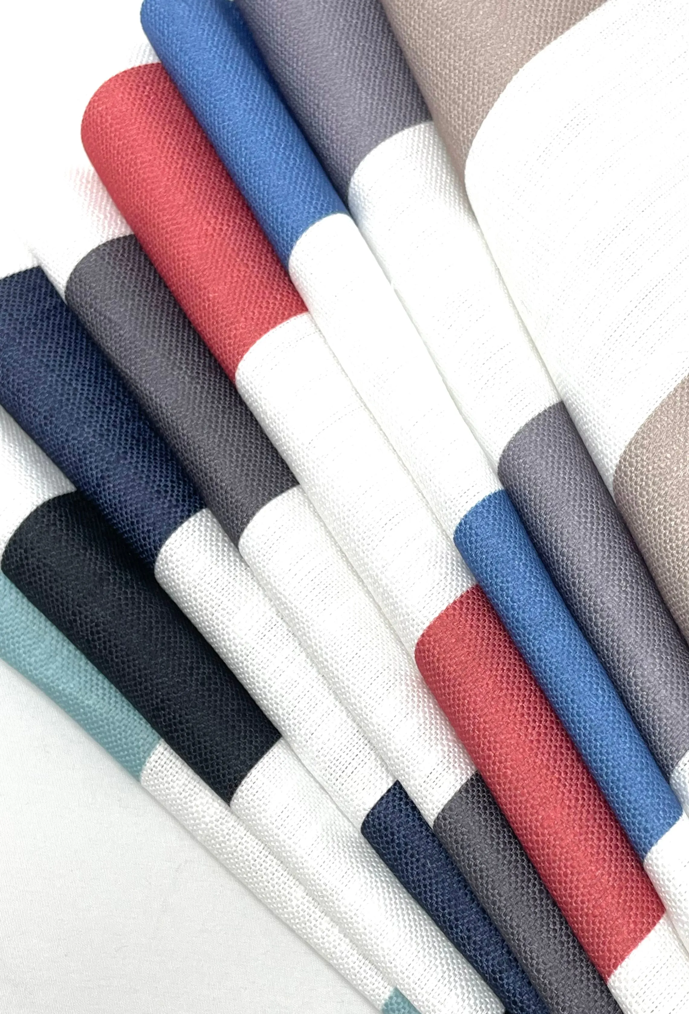 2" Stripe Faux Linen Fabric By The Yard/CL1092