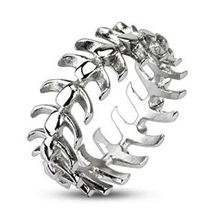 316L Stainless Steel Vertebrae Looped Bone Cast Ring