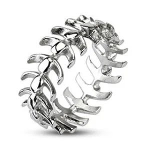 316L Stainless Steel Vertebrae Looped Bone Cast Ring