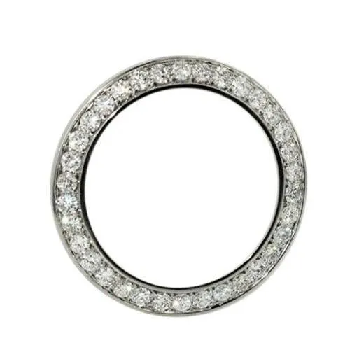 4 Carats Round 36 Mm Custom Mined Diamond Bezel To Fit Rolex Or Date Watch