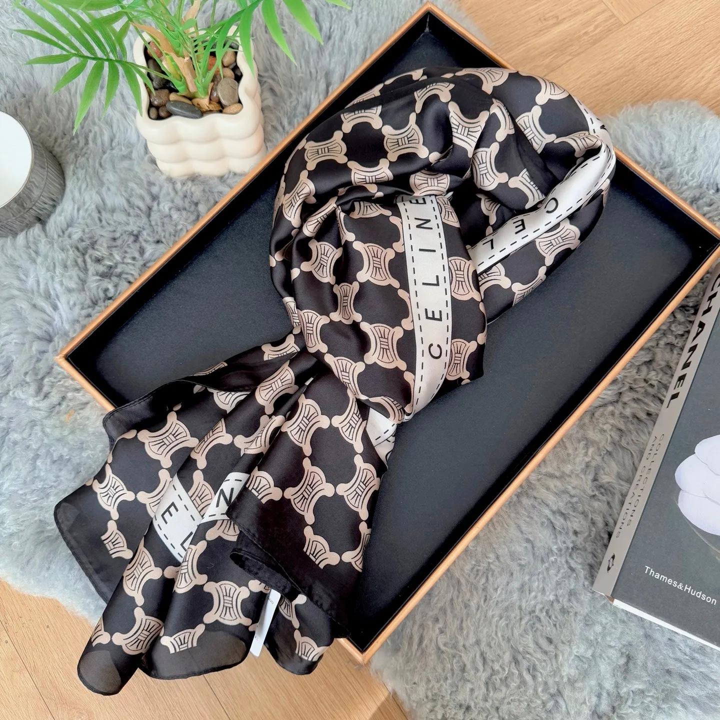 4 colors new new silk satin long scarf