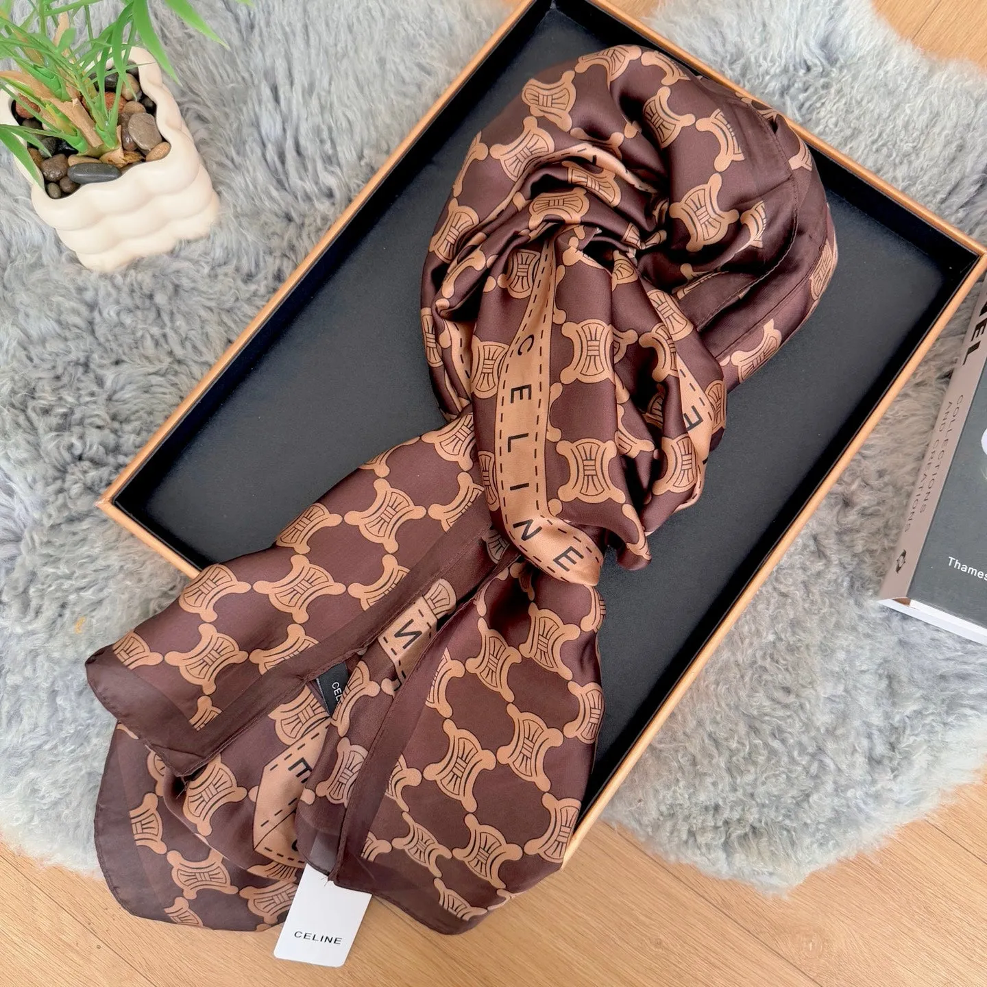 4 colors new new silk satin long scarf