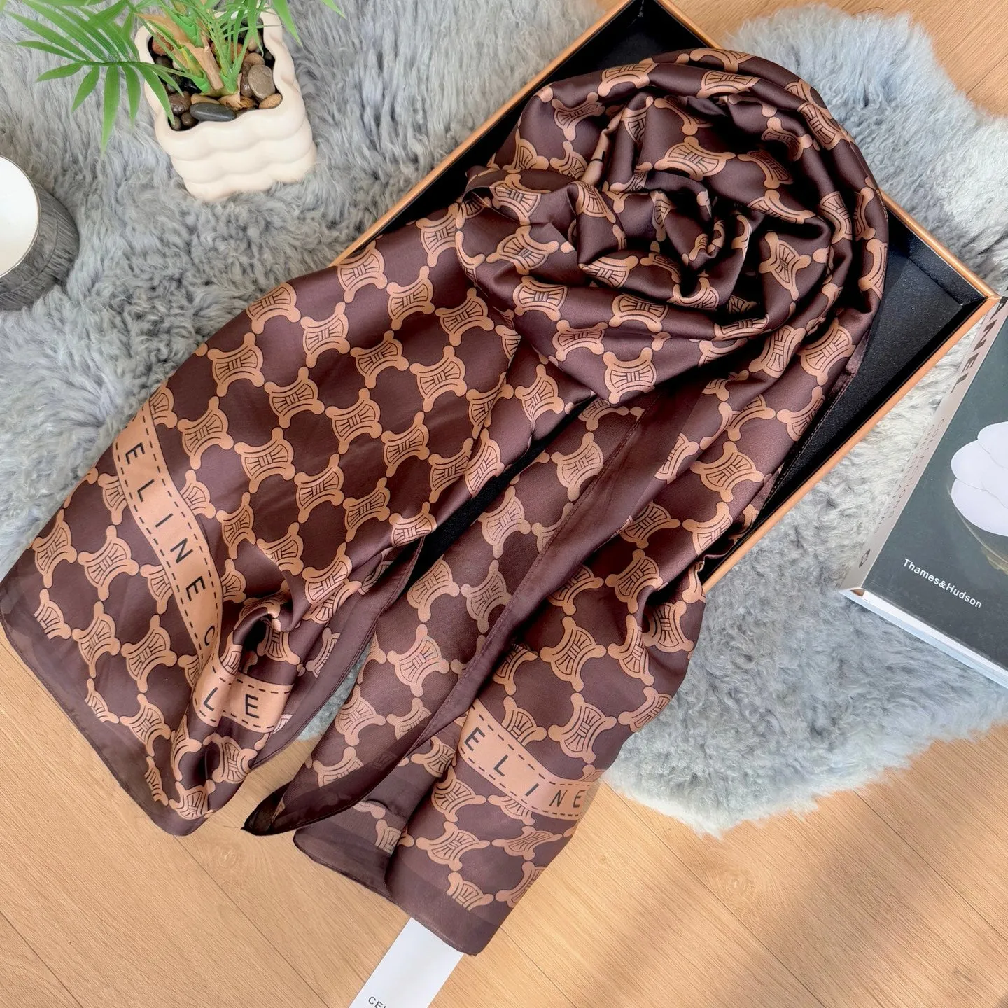 4 colors new new silk satin long scarf