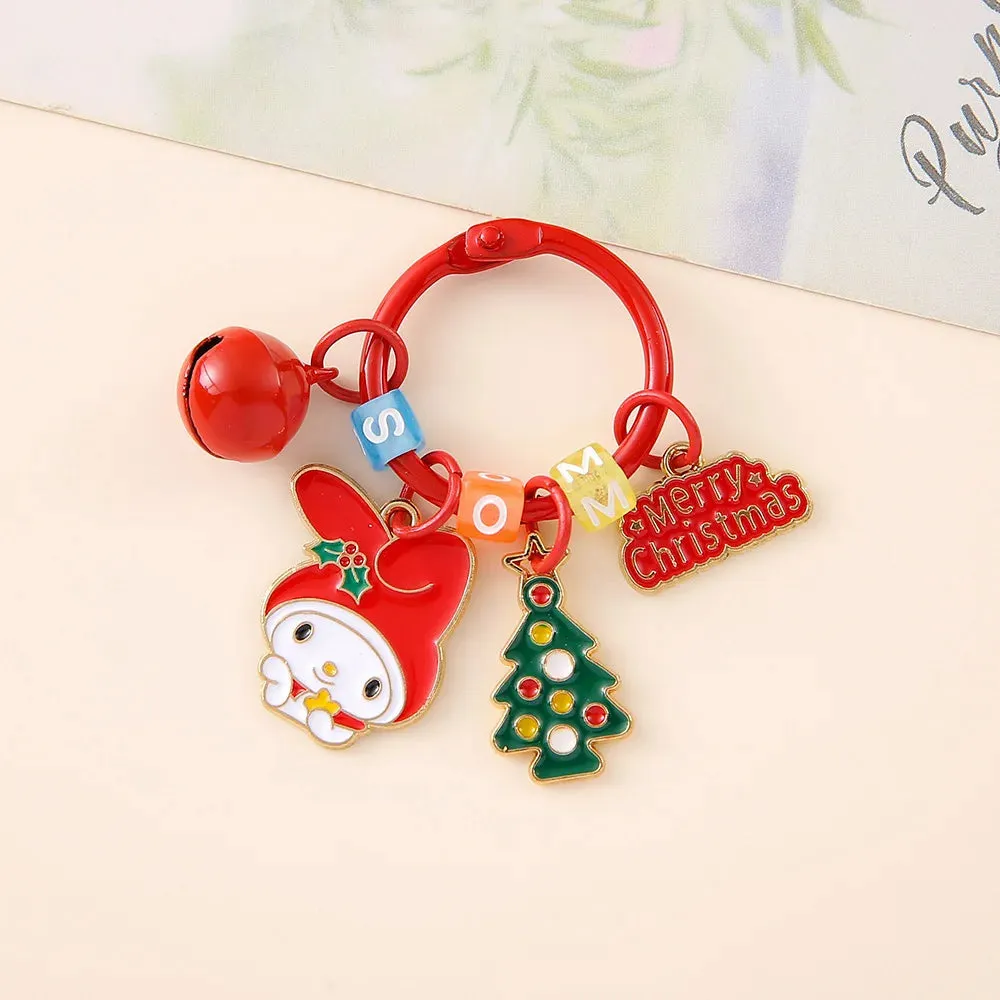 4 pcs Sanrio Christmas Magic Keychains | (Hello Kitty, My Melody, Kuromi, Cinnamoroll)