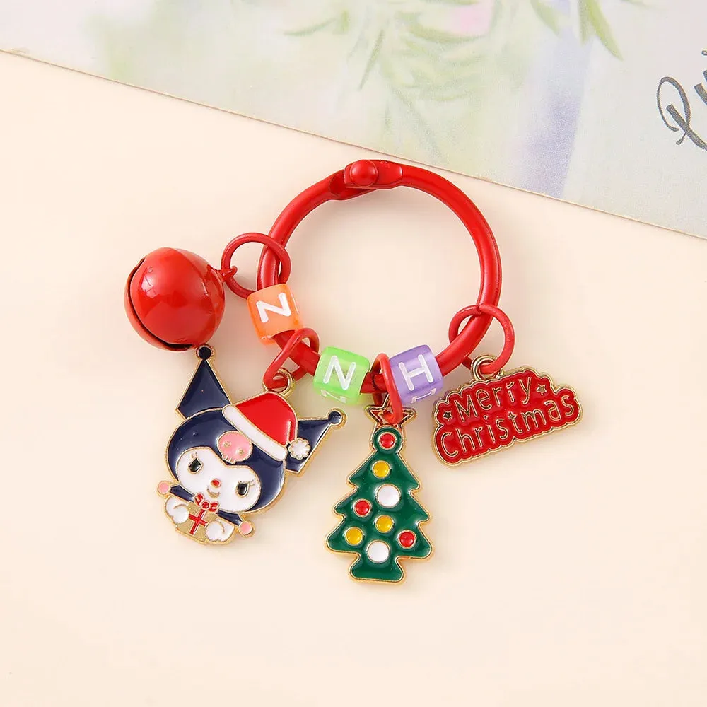 4 pcs Sanrio Christmas Magic Keychains | (Hello Kitty, My Melody, Kuromi, Cinnamoroll)