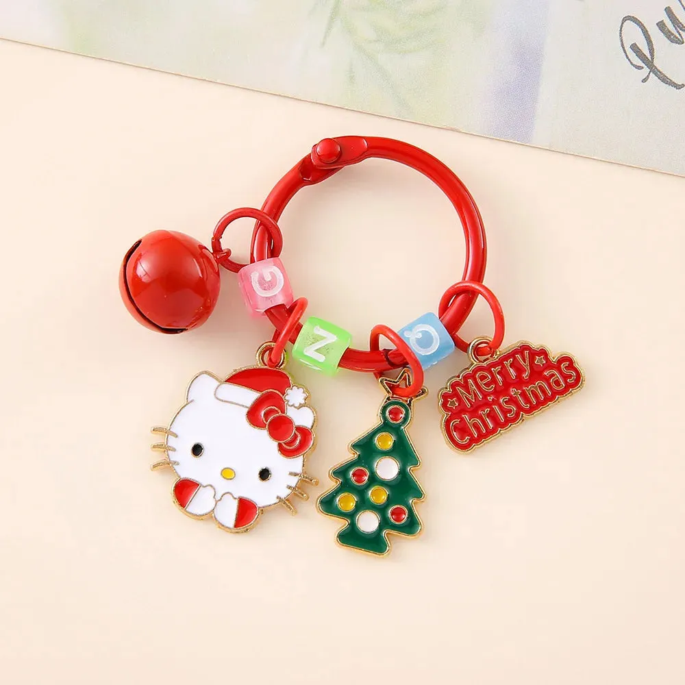 4 pcs Sanrio Christmas Magic Keychains | (Hello Kitty, My Melody, Kuromi, Cinnamoroll)