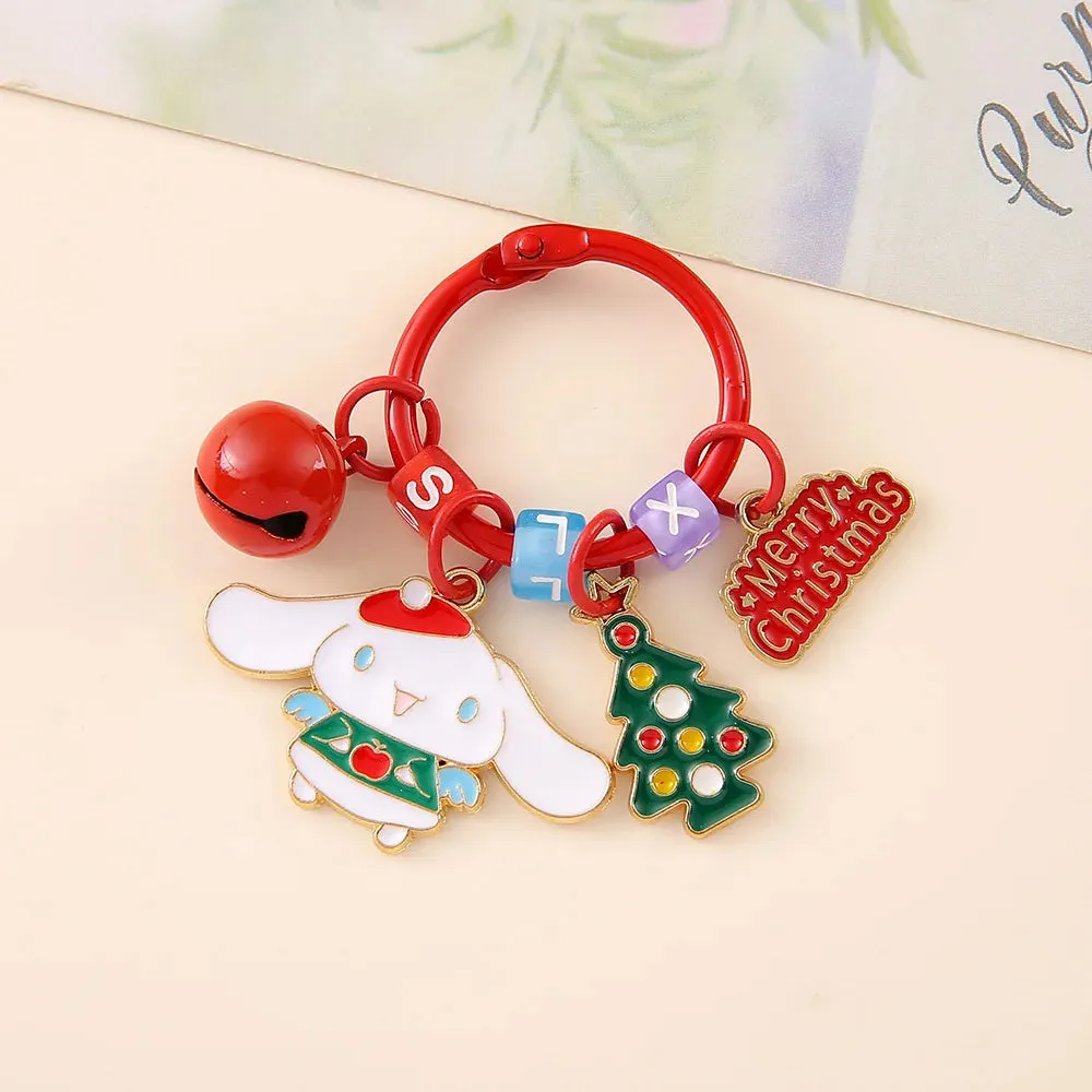 4 pcs Sanrio Christmas Magic Keychains | (Hello Kitty, My Melody, Kuromi, Cinnamoroll)