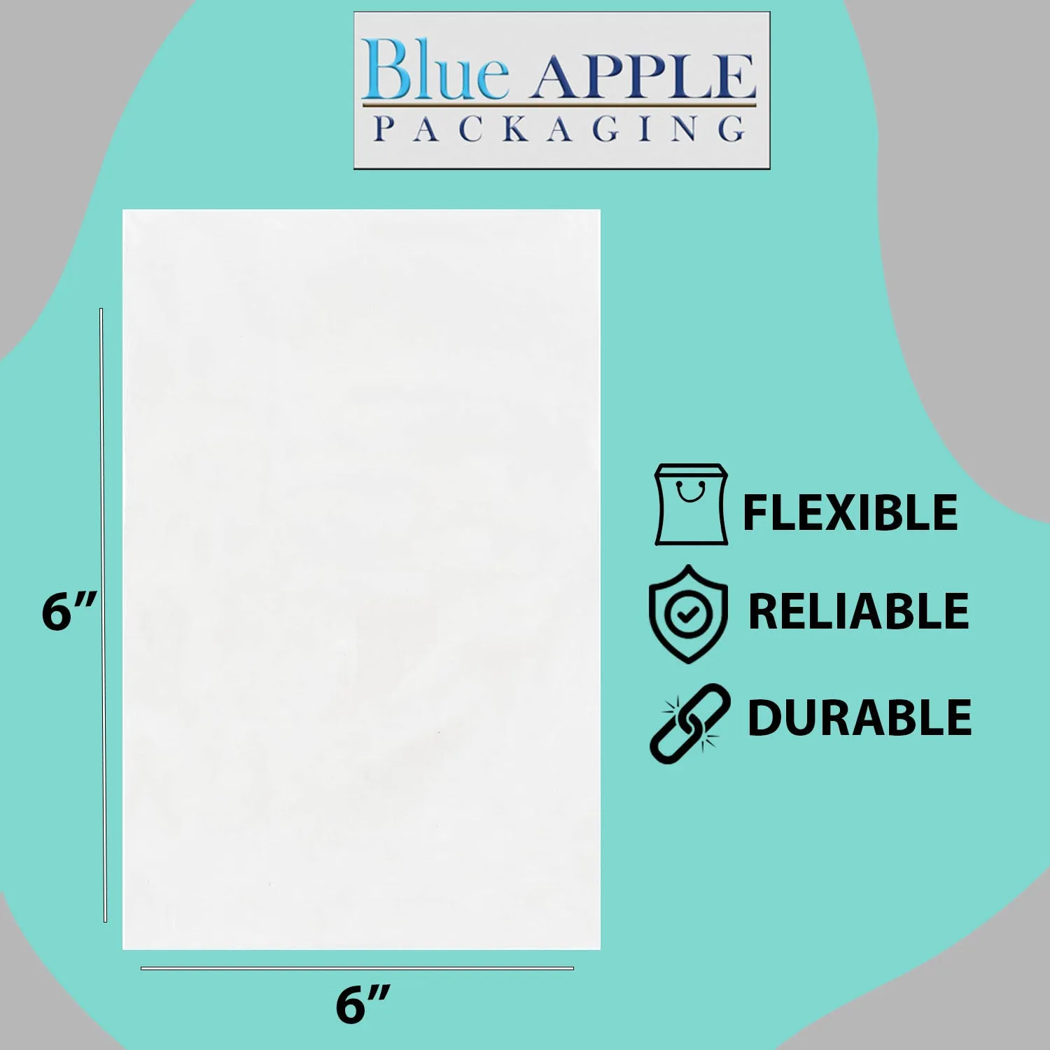 6X6 inches Clear Flat Poly Bags 3Mil Open Top (LDPE)