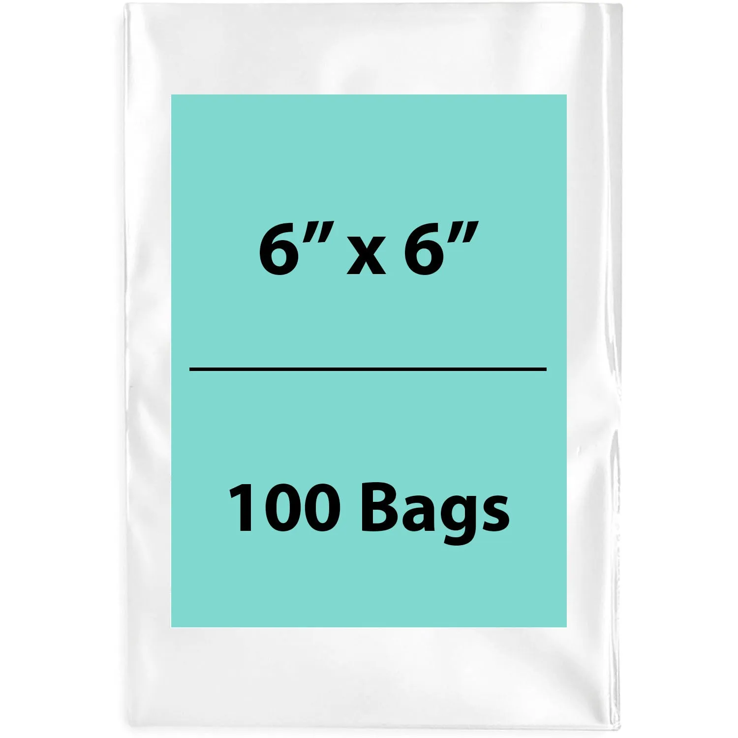 6X6 inches Clear Flat Poly Bags 3Mil Open Top (LDPE)