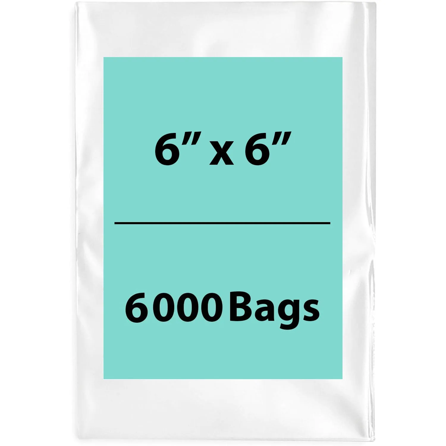 6X6 inches Clear Flat Poly Bags 3Mil Open Top (LDPE)