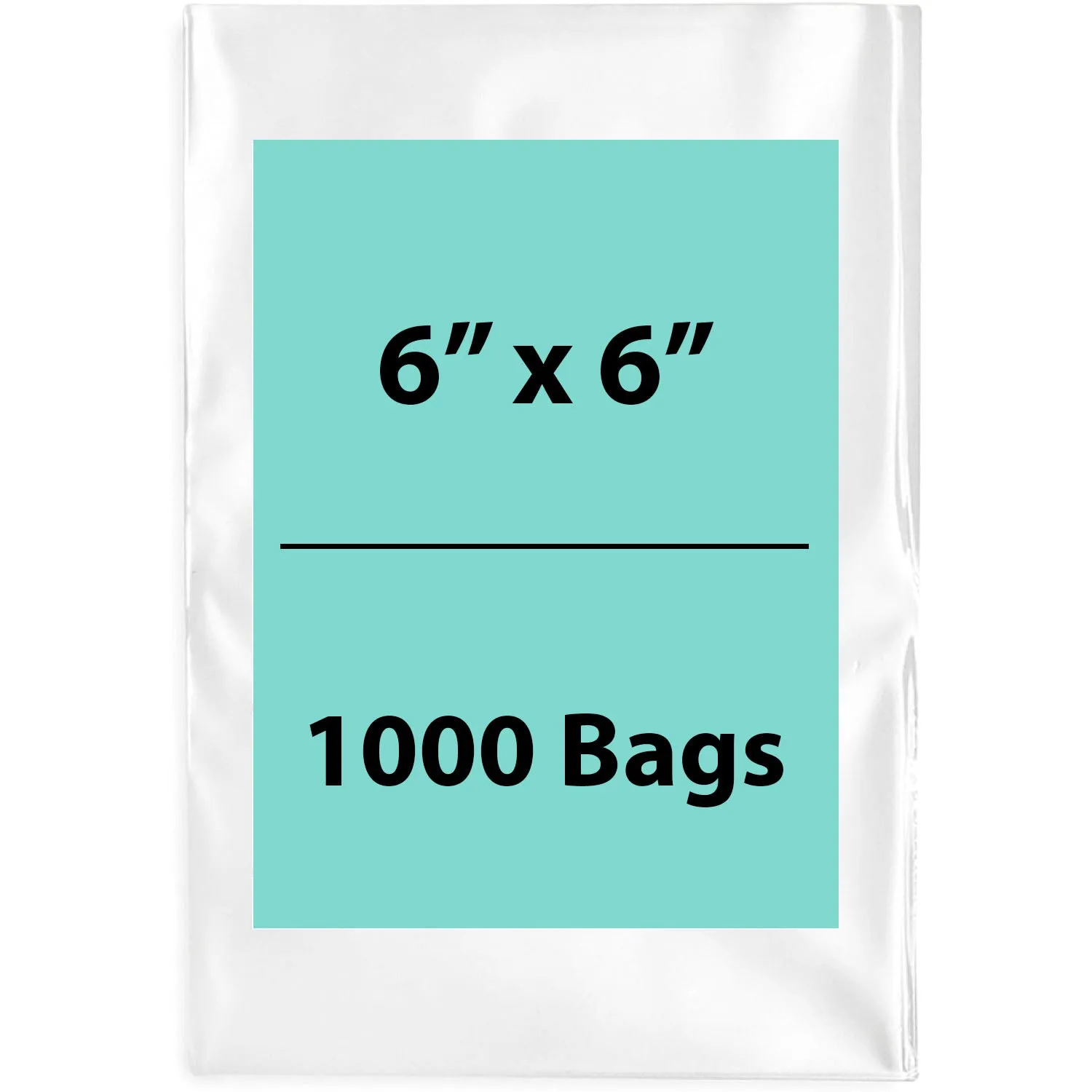 6X6 inches Clear Flat Poly Bags 3Mil Open Top (LDPE)