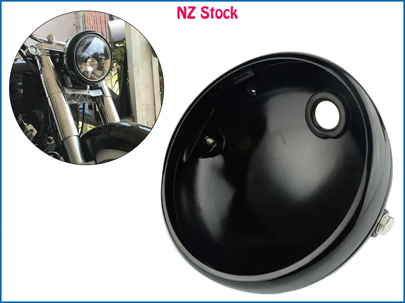 7" Headlight Housing Cover for Harley Bobber Chopper Cafe Racer