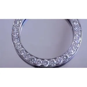 8 Ct. Custom 44 mm Mined Diamond Bezel To Fit Rolex Datejust Or All Watch Models