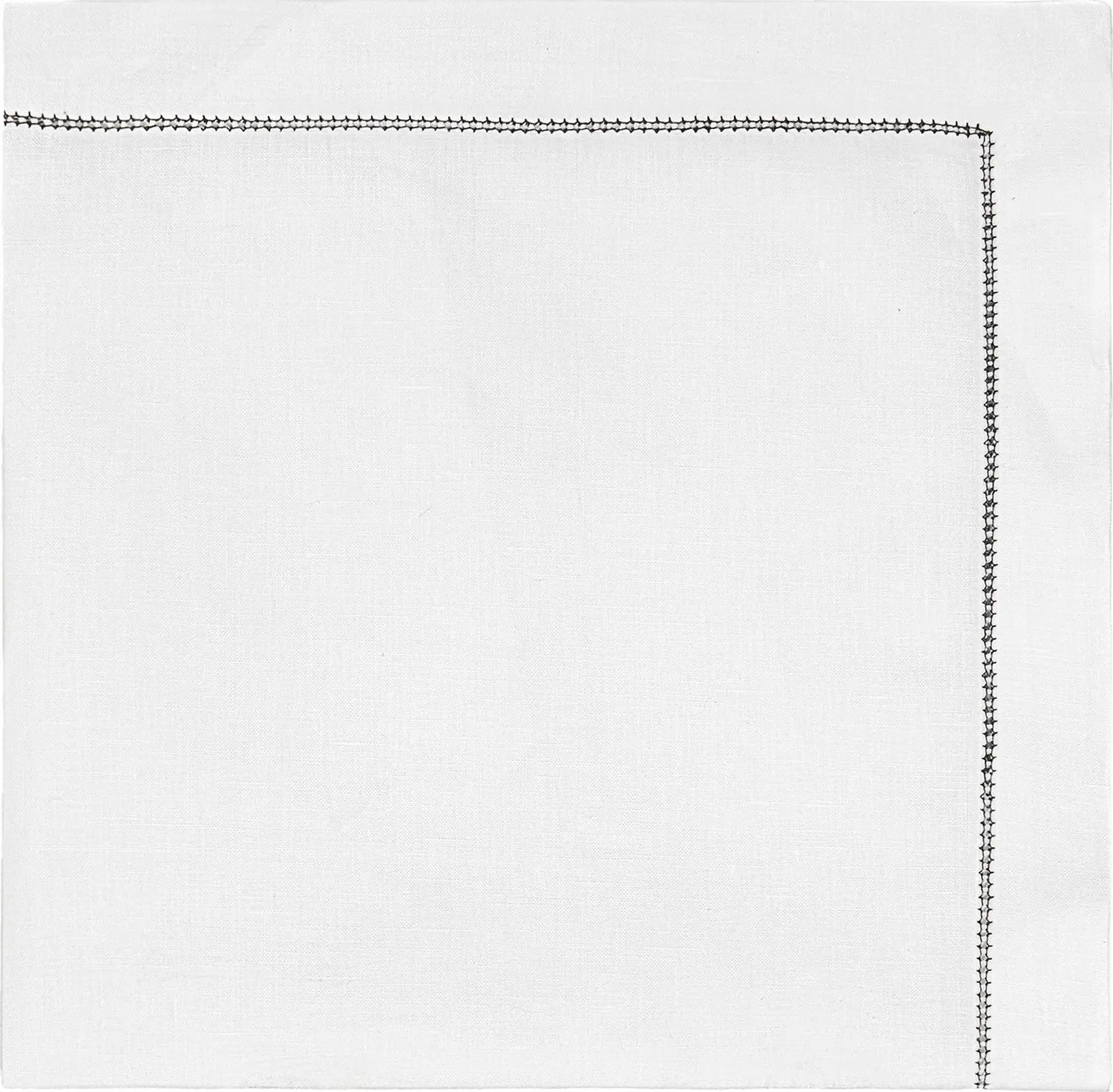 8 WHITE LINEN NAPKINS WITH ANY COLOR HEMSTITCH