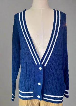 80s/90s Izod Lacoste linen/cotton blend cardigan