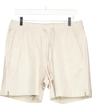 Abercrombie & Fitch Beige Linen-blend Pull-on Short UK M