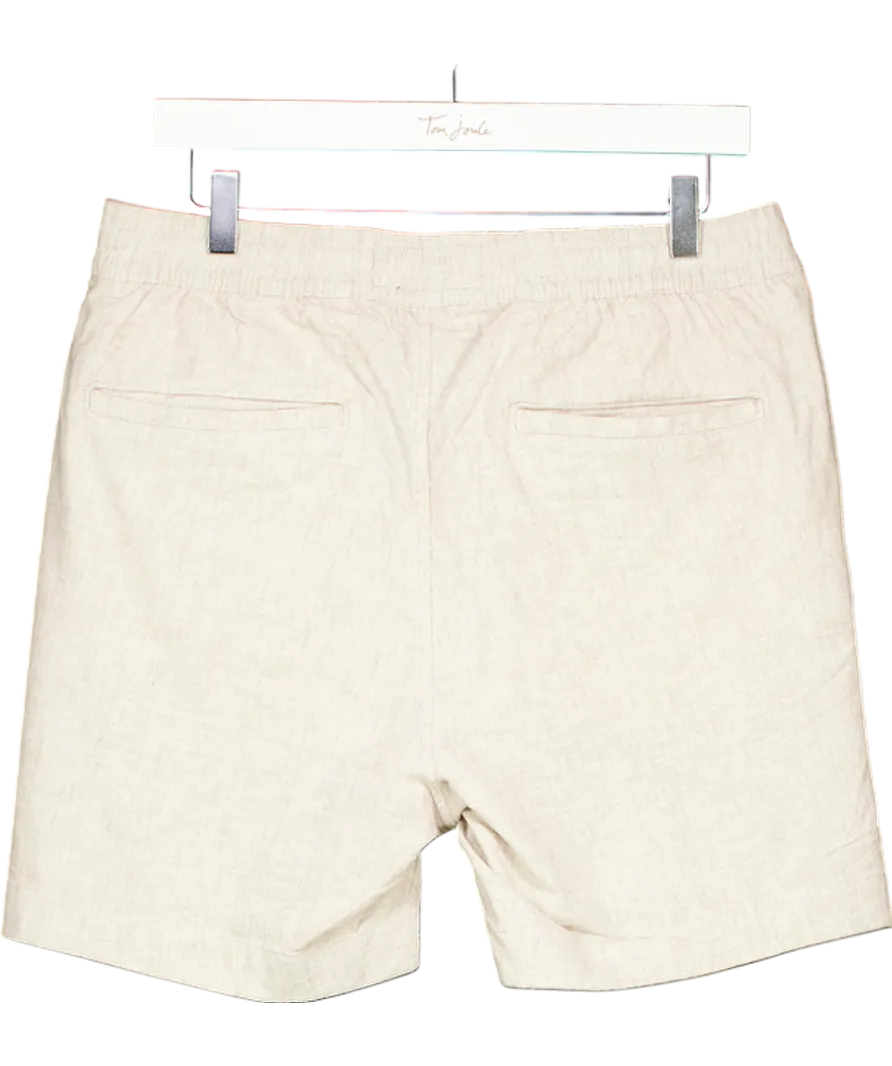 Abercrombie & Fitch Beige Linen-blend Pull-on Short UK M