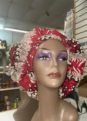 African Print Bonnet