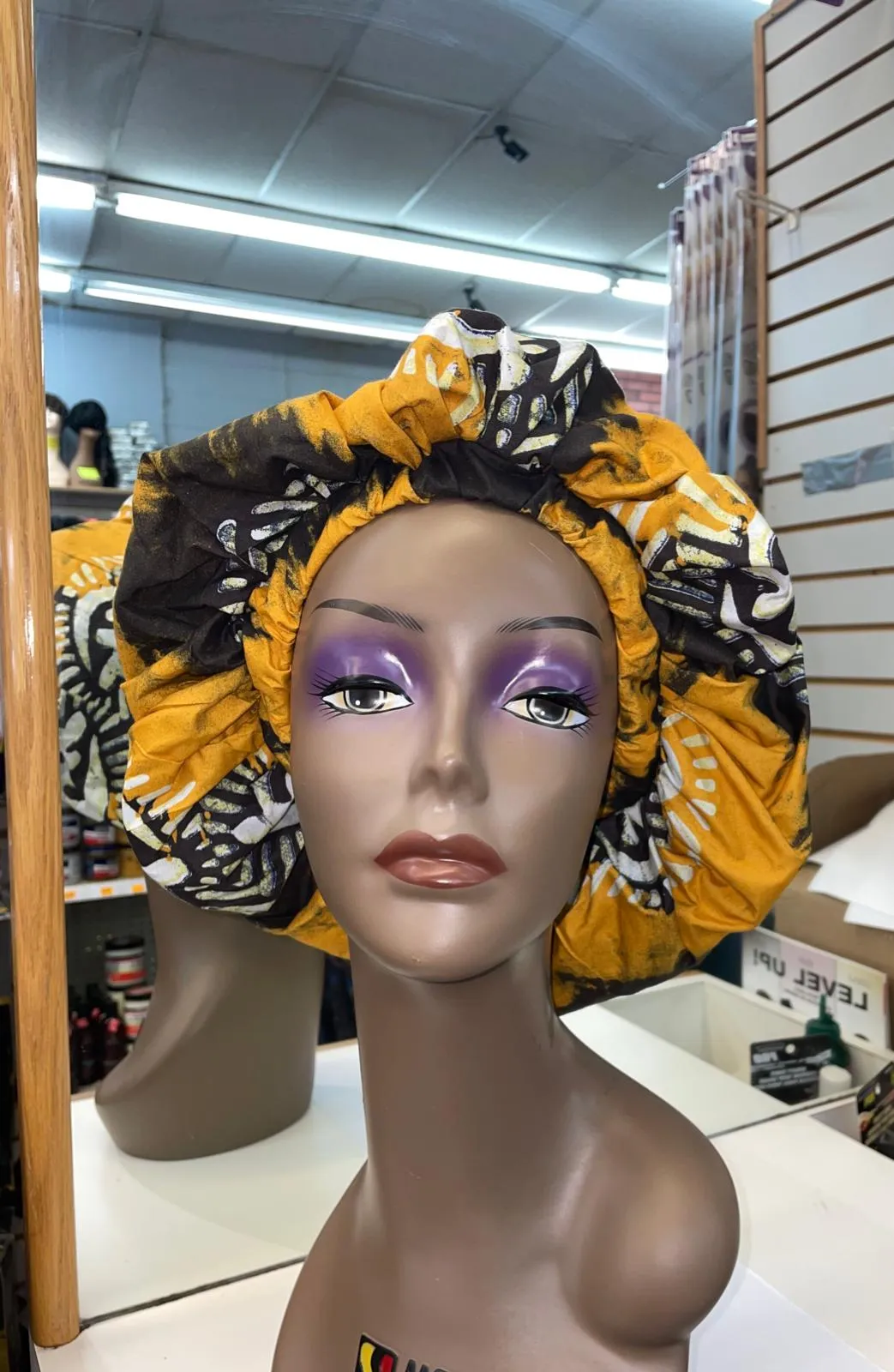 African Print Bonnet