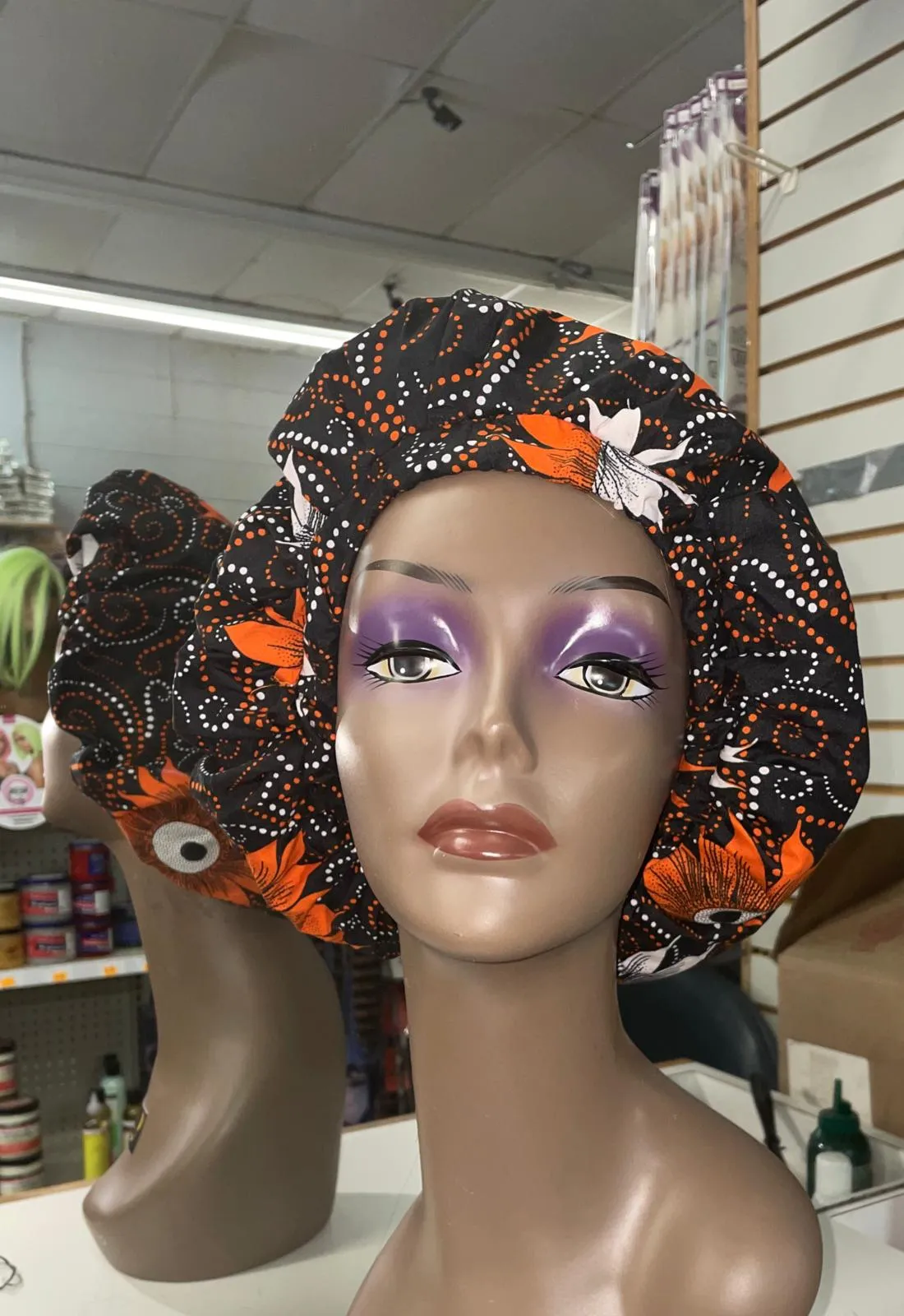 African Print Bonnet